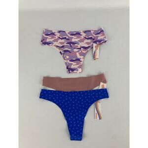 Cheek Boss Womens Small 3 Pair Thong & Cheeky Panties Underwear Seamless No Show